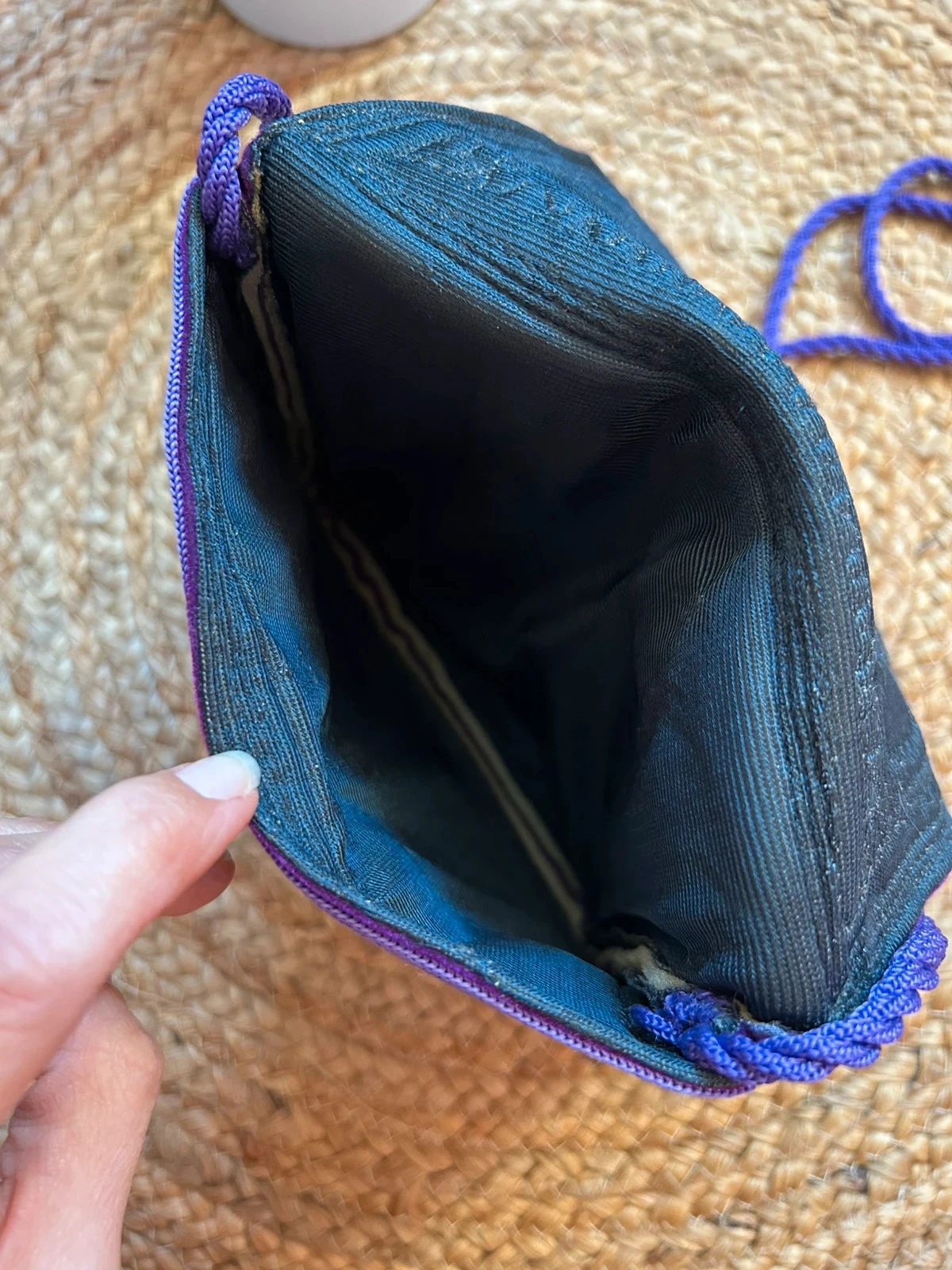 💜🪻Pochette velours violet bohème Vintage ethnique berbere Oriental velvet boho crossbody bag🪻💜 – photo 7